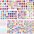 thumbnail image 1 of ORUYROP 1782pcs Gems Stickers, Self Adhesive Gems for Crafts Bling Rhinestones for Crafts, Assorted Shapes Jewels Rhinestones Stickers, Muticolor, 1 of 6