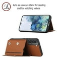 thumbnail image 4 of Mantto Cases for Samsung Galaxy S22 - 6.1 inch Wallet Case with Card Holder, PU Leather ID Credit Card Slots Double Magnetic Clasp Kickstand Shockproof Back Flip Slim Phone Cover, Brown, 4 of 8