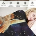 thumbnail image 3 of Shiartex Fox Blanket, Red Fox in Magic Space Universe Galaxy Print Blanket for Bed Couch,Foxes Throw Blanket for Men, Women, and, Kids - Super Soft Blanket Throw, 3 of 6