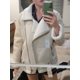 thumbnail image 5 of -abrigos gruesos de piel sintética para mujer, chaqueta de piel de oveja, prendas de vestir de aviador, Casaco femenino, Invierno, 5 of 5