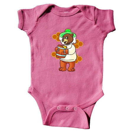 

Inktastic Beekeeping Cute Bear with Honey Gift Baby Boy or Baby Girl Bodysuit