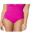 thumbnail image 3 of Ralph Lauren Women's Beach Club Solid High Neck One Piece Pink Size 12, 3 of 3