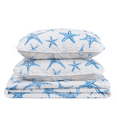 thumbnail image 4 of Great Bay Home Coastal Beach Reversible Reversible Quilt Set With Shams  (Twin, Trinidad - Blue), 4 of 4