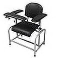 thumbnail image 3 of Helsevesen Blood Drawing Phlebotomy Chair, Comfortable Padded Lab Draw Chair with Adjustable Armrest (Black), 3 of 4