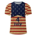 thumbnail image 4 of EGNMCR T-shirts pour Hommes Mode Manches Courtes Col Rond Imprimé T-Shirt Décontracté Blouse, 4 of 5