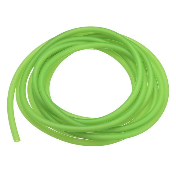 Uxcell Natural Latex Rubber Tubing 1/16"(1.7mm) ID 3/16"(4.5mm) OD 8ft Fluorescent Green for Sports Exercise Fitness