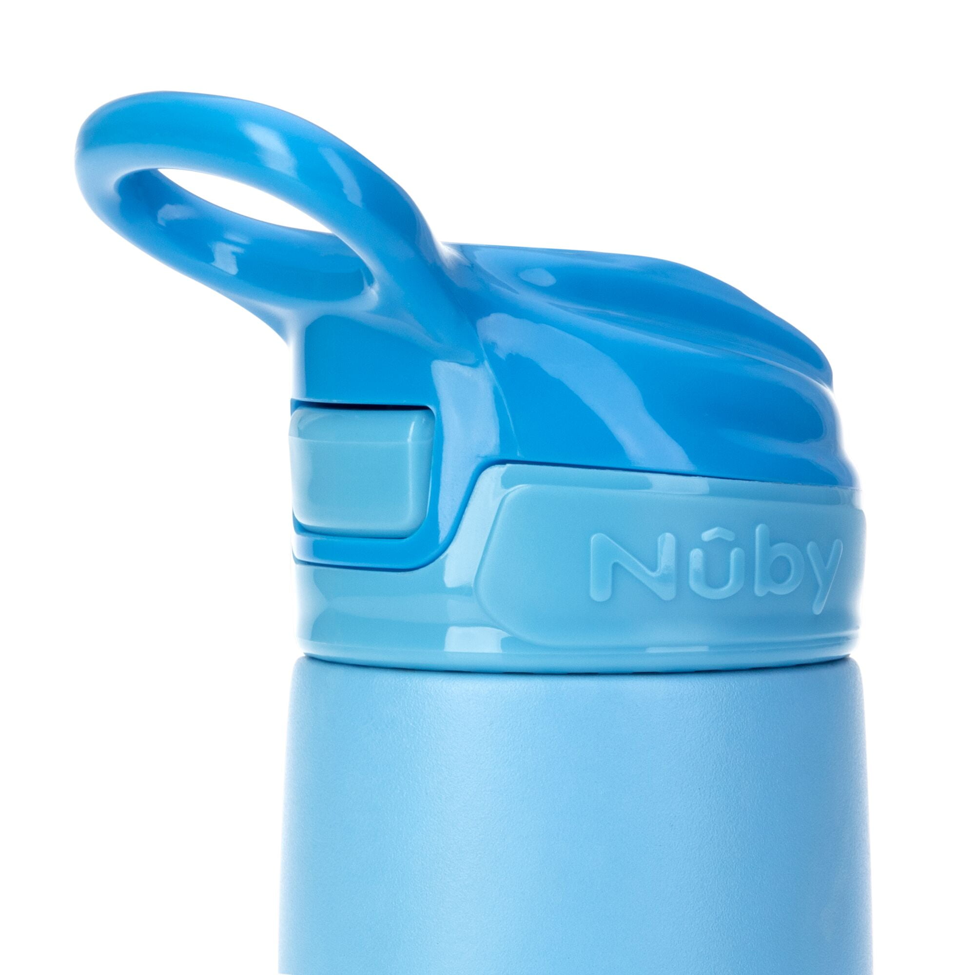 Nuby Thirsty Kids No Spill Flip-It Reflex Stainless Steel Sippy Cup, 10 oz, Blue