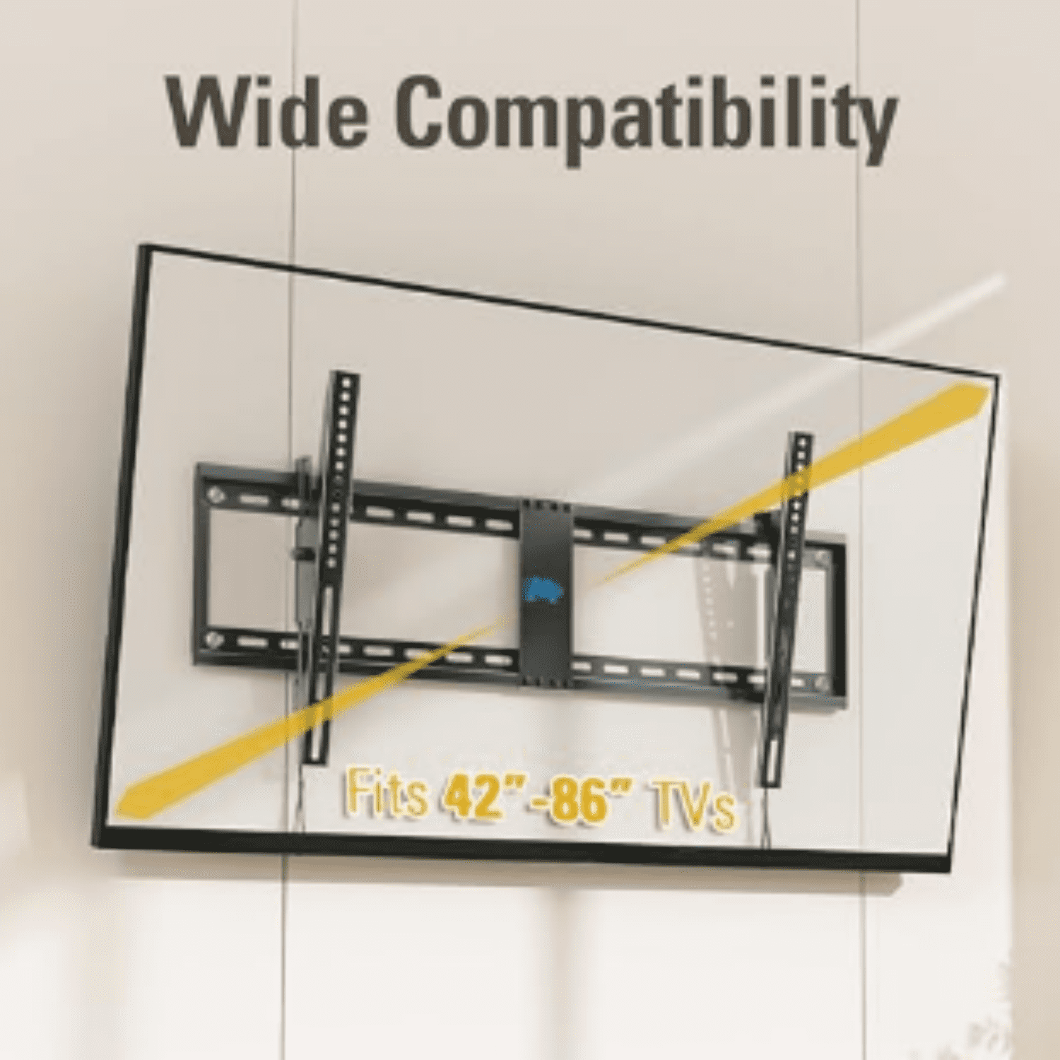 TV Wall Mount for 42-86" TVs, Tilting TVs Mount with Level Adjustment Fits 16", 18", 24" Studs Easy for Centering, Wall Mount TV Bracket Max VESA 800x400mm, 120 LBS Loading