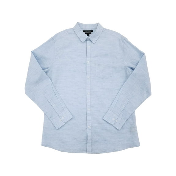 Marc Anthony Mens Light Blue Stripe Slim Fit Long Sleeve Button-Down Shirt XXL
