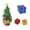 Multicolor, variant on Cheapark Mini Christmas Tree Ornaments Set Miniature Holiday Scene Decoration