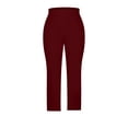 thumbnail image 6 of QATAINLAV Wide Leg Cropped Yoga Pants for Women High Waisted Casual 3/4 Length Workout Pants Summer Loungewear Wine XXL, 6 of 7