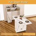 thumbnail image 3 of Multifunctional Folding Dining Table with Wall-Mounted Sideboard and Storage for Small Apartments, White, 3 of 10