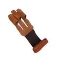 thumbnail image 3 of Wosthever Guantes de tiro Accesorios de cazador Protección de tres dedos Equipo de entrenamiento ajustable al aire libre Protector exquisito marrón tiro y tiro con Wosthever OD021123-00, 3 of 6