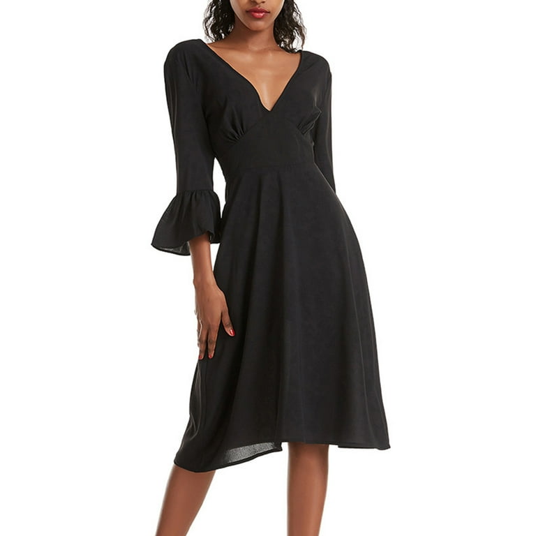 midi night party dress for women Amazon.com: Happy Sailed Midi Dresses for Women Date Night Long Sleeve Empire Ruched Waisted Slim Fit Irregular Hem Flared A-Line High Low Cocktail Party Dress Fashion 2025 Navy Blue Large : Clothing,