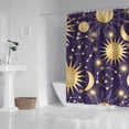 thumbnail image 2 of Gothic Shower Curtain Set - Dark Celestial Moon & Star Print, Mystical Cosmic Bath Decor, Waterproof Polyester 72"Wx72"L, Goth Aesthetic Gift, 2 of 5