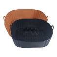 thumbnail image 1 of Hioecau Doublure de Friteuse Ronde en Silicone de 8 Pouces à Double Poignées Antiadhésive de Qualité Alimentaire Résistante à la Chaleur Lavable au Lave-Vaisselle Plateau de Cuisson Réutilisable pour Four Panier Bol Fournitures de Cuisine, 1 of 8