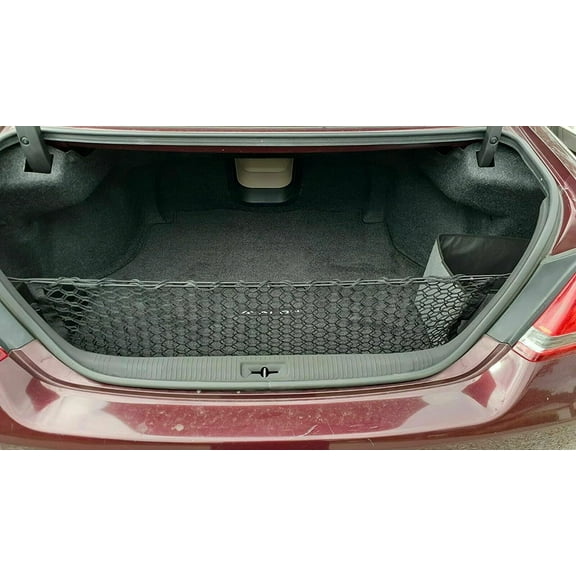 EACCESSORIES EA Rear Trunk Organizer Cargo Net for Toyota Avalon 2018-2023 – Envelope Style Cargo Net for Sedan – Premium Mesh Car Trunk Organizer Vehicle Carrier Storage – Compatible TOYOTA Avalon
