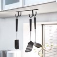 thumbnail image 5 of Under Cabinet Mug Rack, Rustic Mug Organizer Rack Cup Holder Under Shelf 12 Hanging Hooks Rack for Mugs, Coffee Cups and Kitchen Utensils Display (Black-3 Pack-12 Hooks), 5 of 7