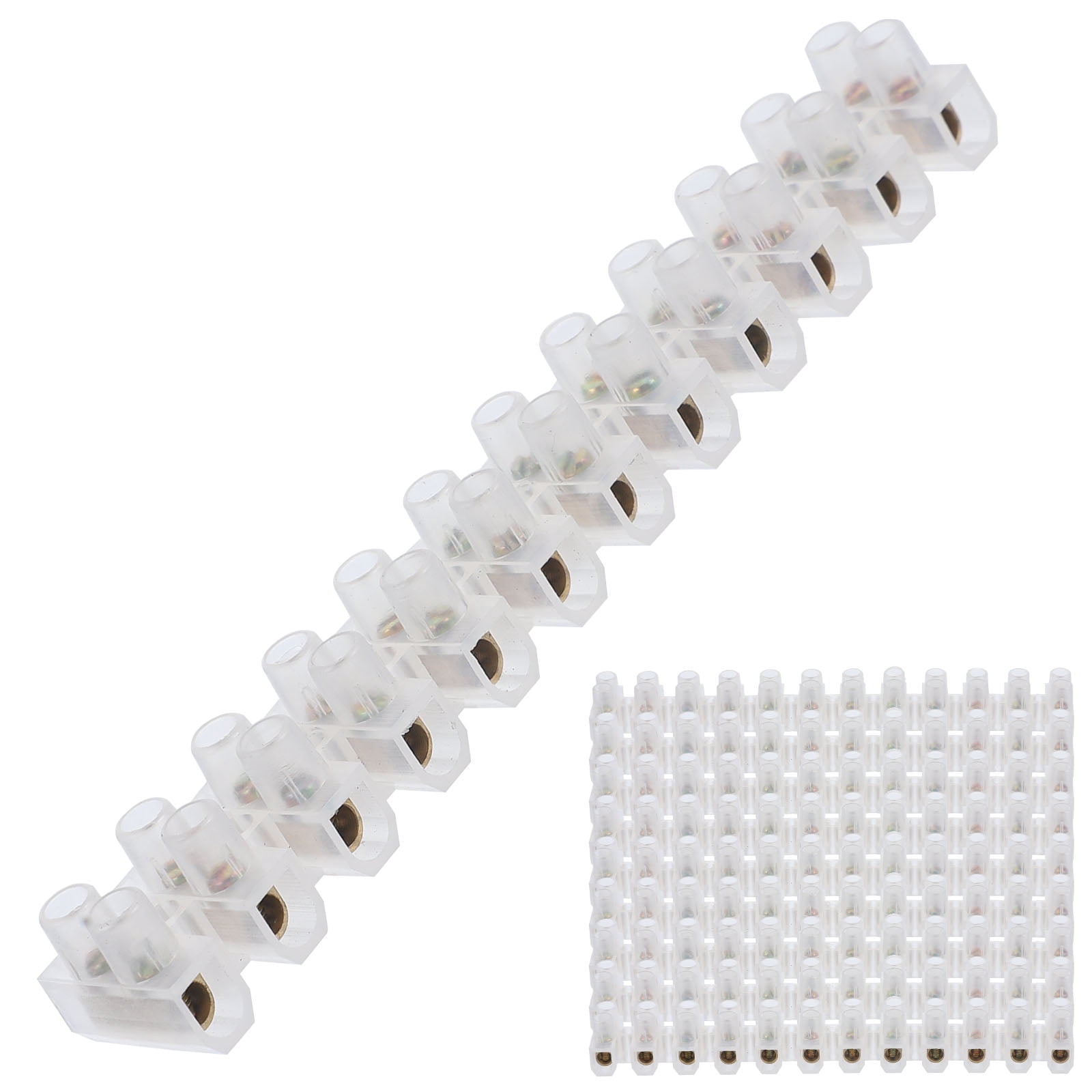Soimiss 10Pcs Electrical Connector Terminal p White with High Impact Resistance and Fire Rating