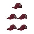 thumbnail image 3 of Thinsony 1/2/3/5 Stylish And Comfortable Baseball Cap - Adjustable Strap And Sun Protection Breathable Hats For Women CC636-2wine red 5PCS, 3 of 6