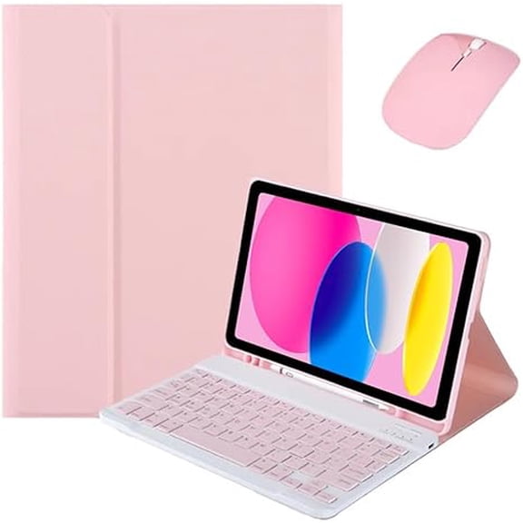 Tablet Keyboard with Case & Mouse for iPad Air 6 2025 / iPad 11th Gen 11 inch (Sky Blue)