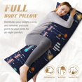 thumbnail image 5 of Gaeub Solar System Printed Long Body Pillowcase Envelope Closure 1 Pack Wrinkle for Night Sweats - 20x54 in, 5 of 8