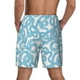 thumbnail image 4 of Uemuo Blue Snake Pattern Mens Swim Trunks Quick Dry Board Shorts with Mesh Lining, Stretch Beach Shorts Quick Dry No-Chafing Board Shorts-X-Large, 4 of 9