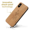 thumbnail image 3 of Case Yard Wooden Case Outside Soft TPU Silicone, Slim Fit Shockproof Wood Protective Phone Cover for Girls Boys Men and Women, Supports Wireless Charging Seattle 12 Design case for iPhone-X, 3 of 7