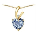 thumbnail image 2 of Star K� Heart Shape 8mm Simulated Aquamarine Endless Love Pendant Necklace, 2 of 8