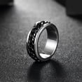 thumbnail image 6 of EOEMY Stainless Steel Band Wedding Ring Black Men'S Unisex Chain B423-10, 6 of 7