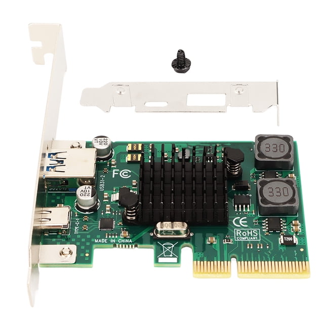 Carte d'Extension PCIE vers USB 3.1 Auto-Alimentée 2 Ports 1xUSB C 1xUSB A 10Gbps Adaptateur USB 3.1 Gen 2 PCIE