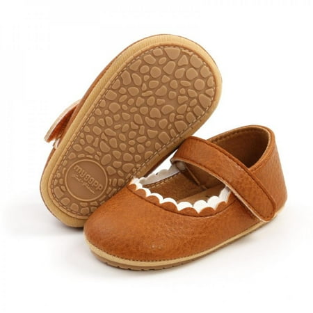 

Promotion!Spring Baby Girls Boys First Walker PU Leather Solid Soft Lace Up Cork Casual Shoes