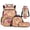 Pink Fruit Capybara, variant on Yspwyqan Blue Dachshund Dog Backpack Set 4Pcs with Lunch Box Pencil Case Water Bottle, Multi-Pocket Lightweight Bookbag for Elementary Middle School Travel
