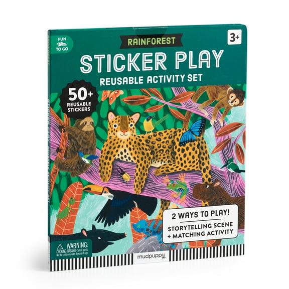 Rainforest Sticker Play Reusable Activity Set, (Hardcover)
