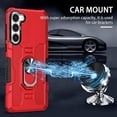 thumbnail image 5 of For Samsung Galaxy S23 Phone Case Ring Kickstand PC TPU Shockproof Cover - Green, 5 of 5