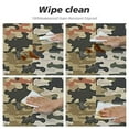 thumbnail image 4 of PIKWEEK  Pale Caramel Tan Black Elastic Edged Polyester Fitted Table Cover Camouflage Abstract Style Table Cloth ​ Round Dining Table Covers for Kitchen Picnic Party  Tables, 4 of 7