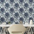 thumbnail image 2 of Ambesonne Abstract Floral Peel & Stick Wallpaper for Home, Blooming Fun Blooms, 13"x36", Indigo and Multicolor, 2 of 5