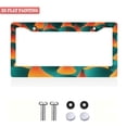 thumbnail image 2 of 1Pack License Plate Frames with Cone Geometric Gradient Pattern Includes Screws & Caps Full Accessories Included Size 6.3x12.2inch(16x31cm), 2 of 8