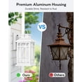 thumbnail image 4 of OPAXIS White Dusk to Dawn Outdoor Lighting, 2-Pack Outside Wall Lights with Seed Glass, Waterproof and Anti-Rust Outdoor Light for House, Garage, Garden, 100% Aluminum, E26 Socket, 4 of 11