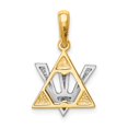 thumbnail image 3 of 14K Two Tone Gold Star of David Charm Pendant Charm, 3 of 5