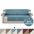 thumbnail image 1 of H.VERSAILTEX 1-Pièce Réversible Matelassé XL Canapé Protecteur de Couverture pour Animaux de Compagnie, Bleu Pierre/beige, 1 of 7