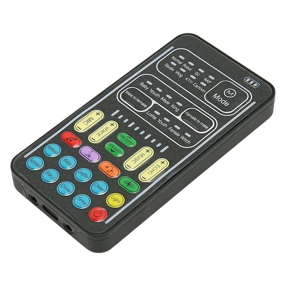 Mini Sound Card Voice Changer, Handheld Professional Voice Changer Portable Noise Control  for PC for Laptops