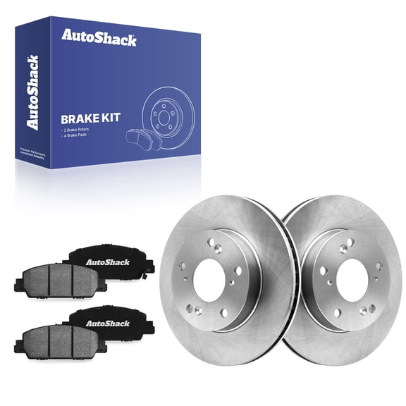 AutoShack Front Vented Brake Rotors   Ceramic Pads 6-PC Brake Kit Replacement for 2013-2025 Honda Accord 11.54" (293 mm)