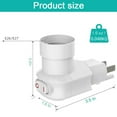 thumbnail image 5 of EROCK 360° E27 Plug in Light Socket Outlet to Light Bulb 3-Prong Outlet Socket Adapter, 5 of 14