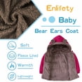 thumbnail image 6 of Aideaone Baby Toddler Winter Fleece Coat Boys Girls Cute Bear Ear Hooded Jackets with Pockets 6M-5T, 6 of 7