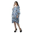 thumbnail image 4 of Moomaya Georgette Short Caftan Midi Dress Beach Swimwear Cover up Womens Kaftan, 4 of 6