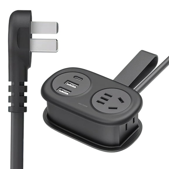 Hearth & Gear Bande d'Alimentation Cinq en un avec Ports USB, Rallonge Parasurtenseur Bande d'Alimentation, Portable pour Voyage Recharge Intelligente USB Répondant aux Besoins de Divers Appareils Concentrateur Maison Intelligente avec Intelligent