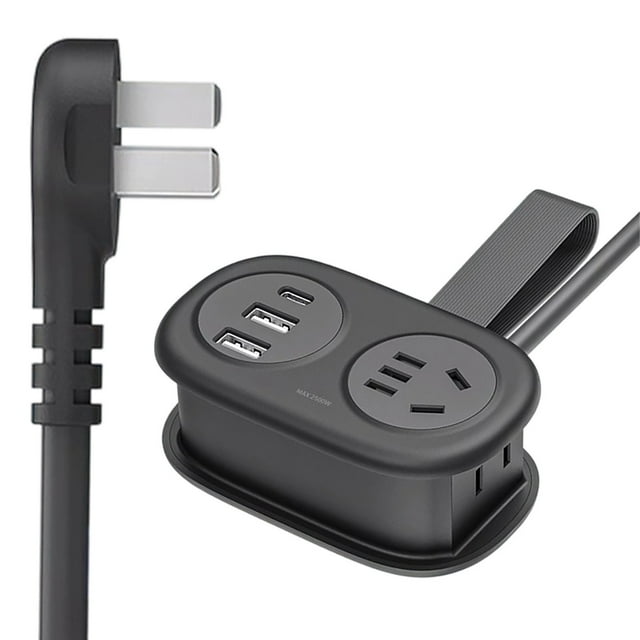 Hearth & Gear Five In One Power Strip With USB Ports,Extension Cord Surge Protector Power Strip,Portable For Travel USB Smart Charging Meeting The Needs Of Various Devices Smart Home Phone Holder for