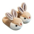 thumbnail image 4 of Otqutp Kids Toddler Bunny Slippers Boys Girls Cute Animal Indoor House Shoes Non-Slip Slippers Warm Plush Fuzzy Shoes, 4 of 5