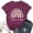 Dark Purple, variant on QHWAUAKFBN Womens T Shirts Graphic Print Crew Neck Organic Cotton Short Sleeve Tee Tshirts Top